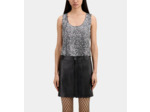 Top Argenté À Sequins silver