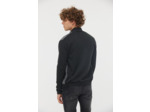 Gilet zippé maille piquée et badge poitrine