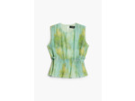 Blouse Sans Manches En Tissu – Femme