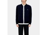 Blouson bombers en laine bouclee dark navy