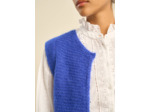 Gilet court sans manches en mohair
