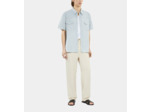 Chemise Manches Courtes En Denim light blue