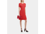 Robe Courte Rouge En Maille Ajourée red brique
