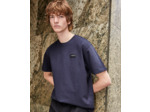 Tshirt Manche Courte Avec Patch En Cuir navy
