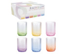 RAINBOW Set 6 verres à eau 40cl teintés