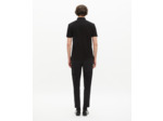 Polo en coton piqué noir black