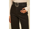 Ceinture large en cuir
