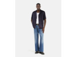 Chemise manche courte col ouvert uni navy