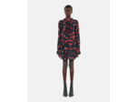 Robe courte avec imprimé cerise black - red