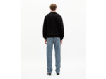 Sweatshirt col polo noir black washed