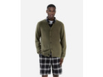 Cardigan col v boutonne olive kaki