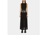 Robe Longue Noire En Maille Ajourée black