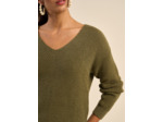 Pull ample à col V avec détails en lurex