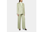 Veste Tailleur Vert Clair En Lin kaki grey
