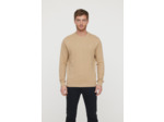 Sweat basique en coton bio gratté et print poitrine