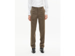 Pantalon de costume droit à rayures marron brown
