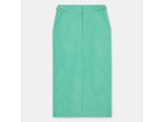 Jupe Justina verte en tissu flammé