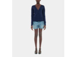 Cardigan En Laine Bleu Marine navy