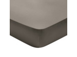 Drap housse Partition Satin de coton Coloris Taupe