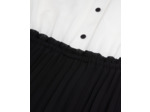 Robe courte plissée noire et blanche black white