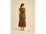 Robe longue imprimée végétal