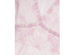 Robe courte a manches courtes en mesh white - pink