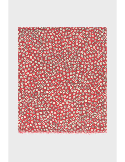 Foulard imprimé en coton et soie - OURIA