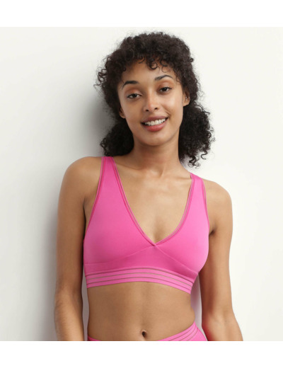 Soutien-gorge triangle sans armature en microfibre Fuchsia Oh My Dims