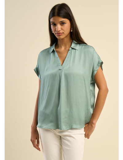 Top col chemisier coupe fluide