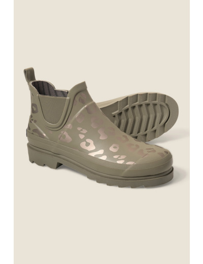 Bottes léopard métallisées