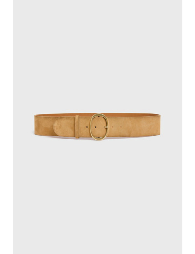 Ceinture large en cuir velours - BONNIE