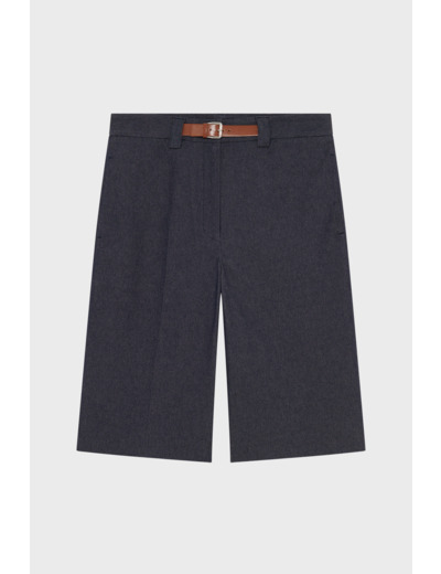 Bermuda long en coton à ceinture - LOLO