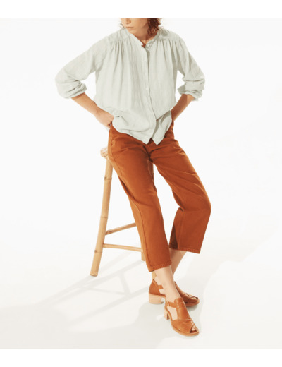 Blouse bleu chambray