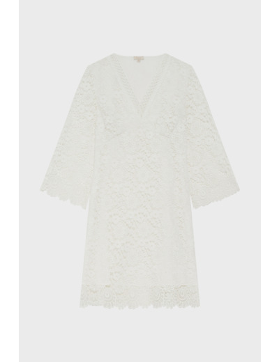 Robe courte et cintrée en dentelle - PRYAM