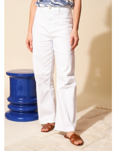 Jean large taille haute sans coutures