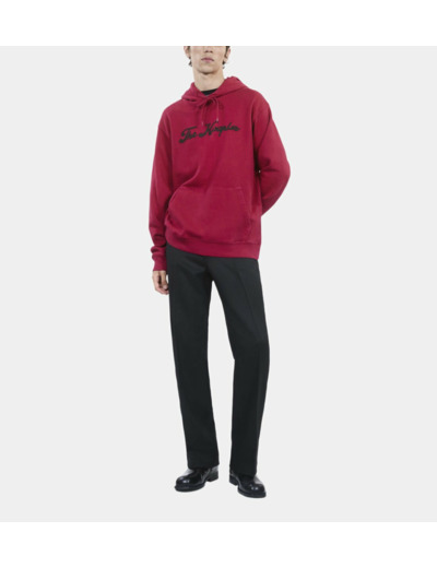 Sweatshirt Logo À Capuche Rouge