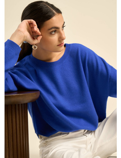 Pull col bateau 100% cachemire