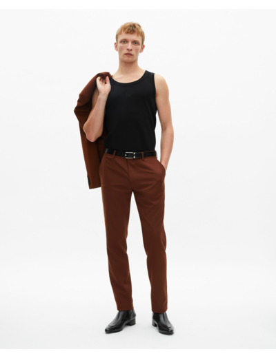 Pantalon de costume classique 2 boutons rouille_01