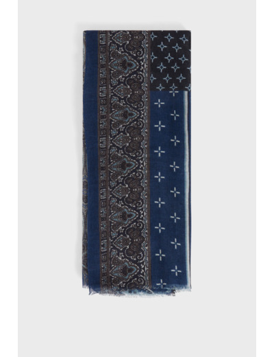 Echarpe imprimée en laine et modal - DEA