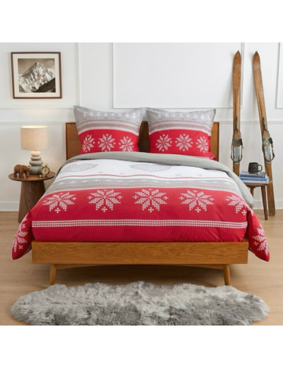 Parure de lit Coeur des Alpes | Coton | Blanc des Prés