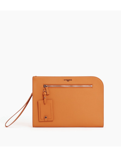 Pochette 13" Emile en cuir signature T