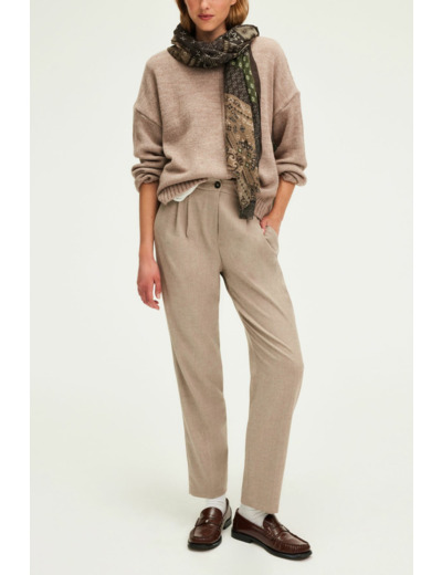 Pantalon en flanelle sable - NAVA
