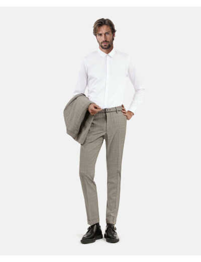 Pantalon de costume classique beige melange