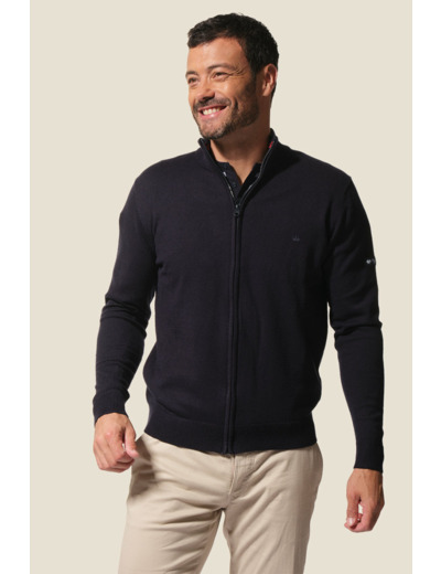 Veste zippée en maille Paul