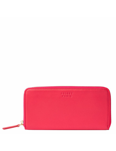 Le cuir lisse portef. long zip