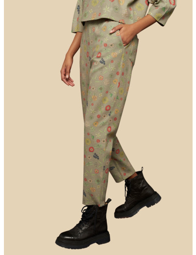 Pantalon vert amande