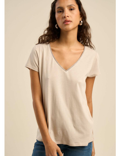 Tee-shirt col V manches courtes