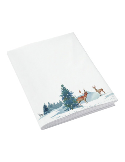 Drap plat Légende des Cimes | Percale coton 120 fils | TDV