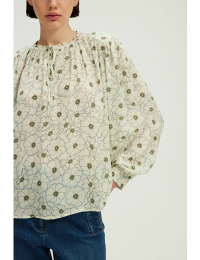 Blouse fluide à pivoines - ULYSSIA