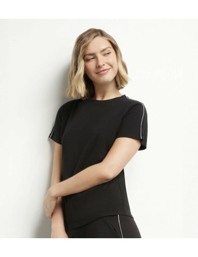 T-shirt de sport femme thermorégulateur en jersey Noir Dim Move